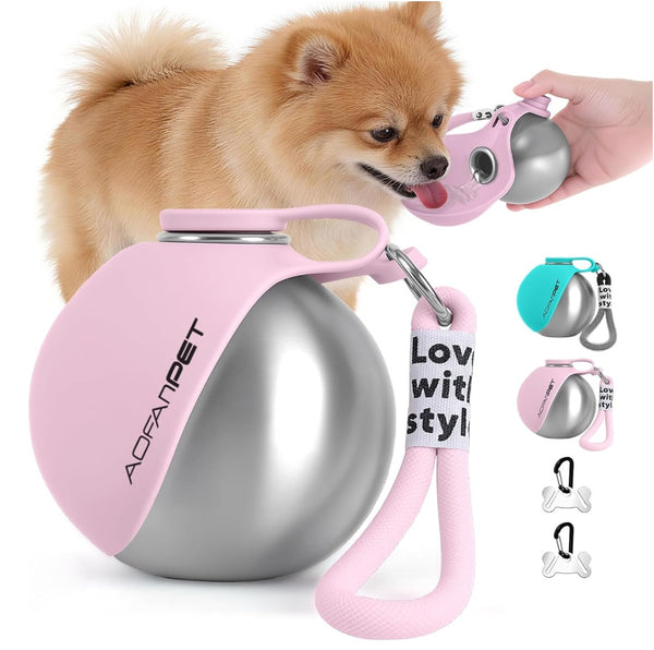 Portable Dog Water Bottle – No-Spill, One-Hand Use for Walks & Travel